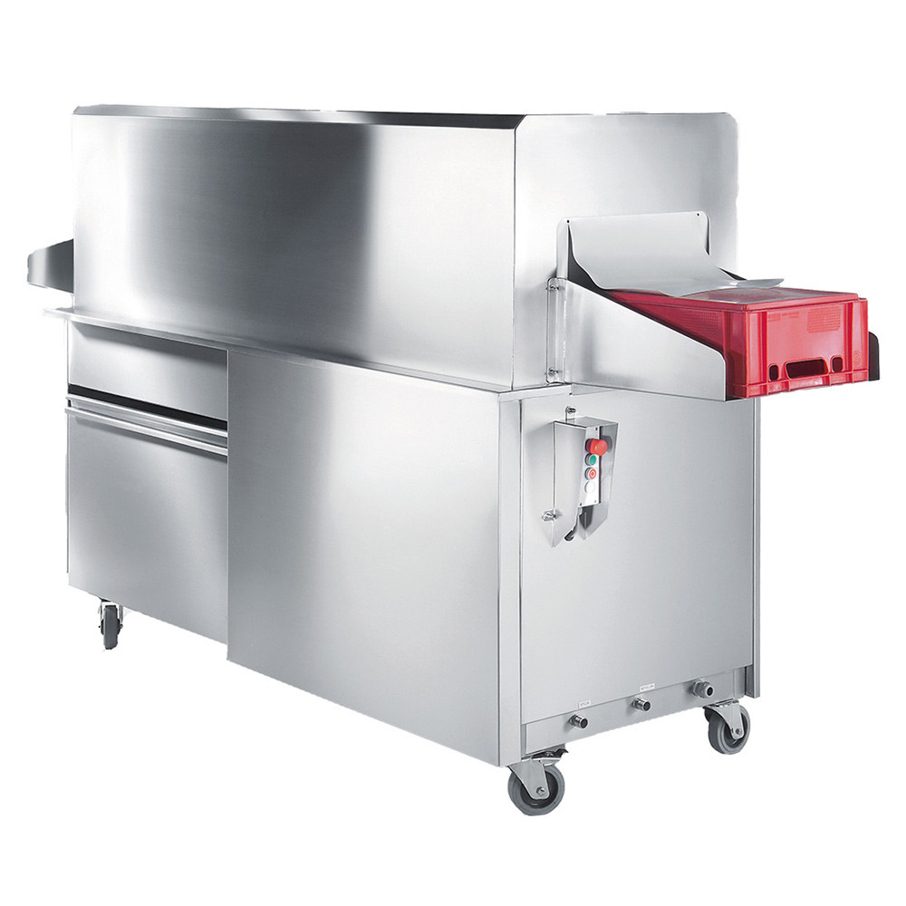 Die Kistenwaschanlage Euro-Normkisten 240 pro Stunde ist eine kompakte L�sung f�r Metzgereien, B�ckereien, Molkereien sowie Gastronomie- und Cateringbetriebe.