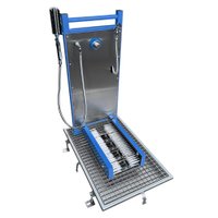 Stiefelwaschanlage Edelstahl Einbauversion flach