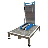 Lave-bottes inox sur plateforme